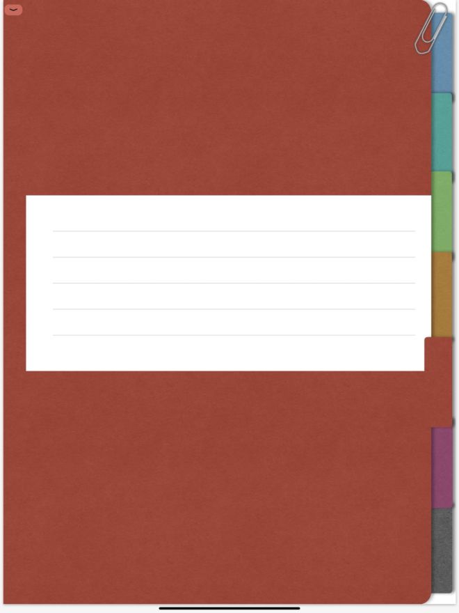 kostenloses Notizbuch - sieben Umschläge