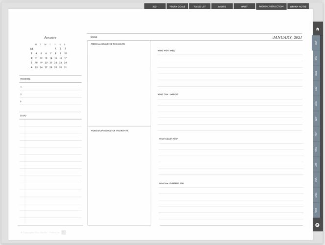 Monatliche Reflexionen - darmowy kalendarz marketera 2021