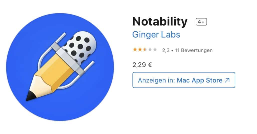 notability ipad app price