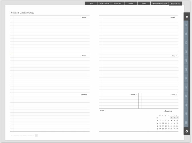 weekly notes 2021
