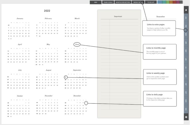 Kostenloser digitaler iPad-Kalender für 2022