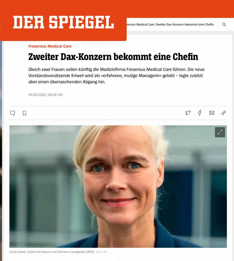 Dr. Karla Kriwet, Spiegel